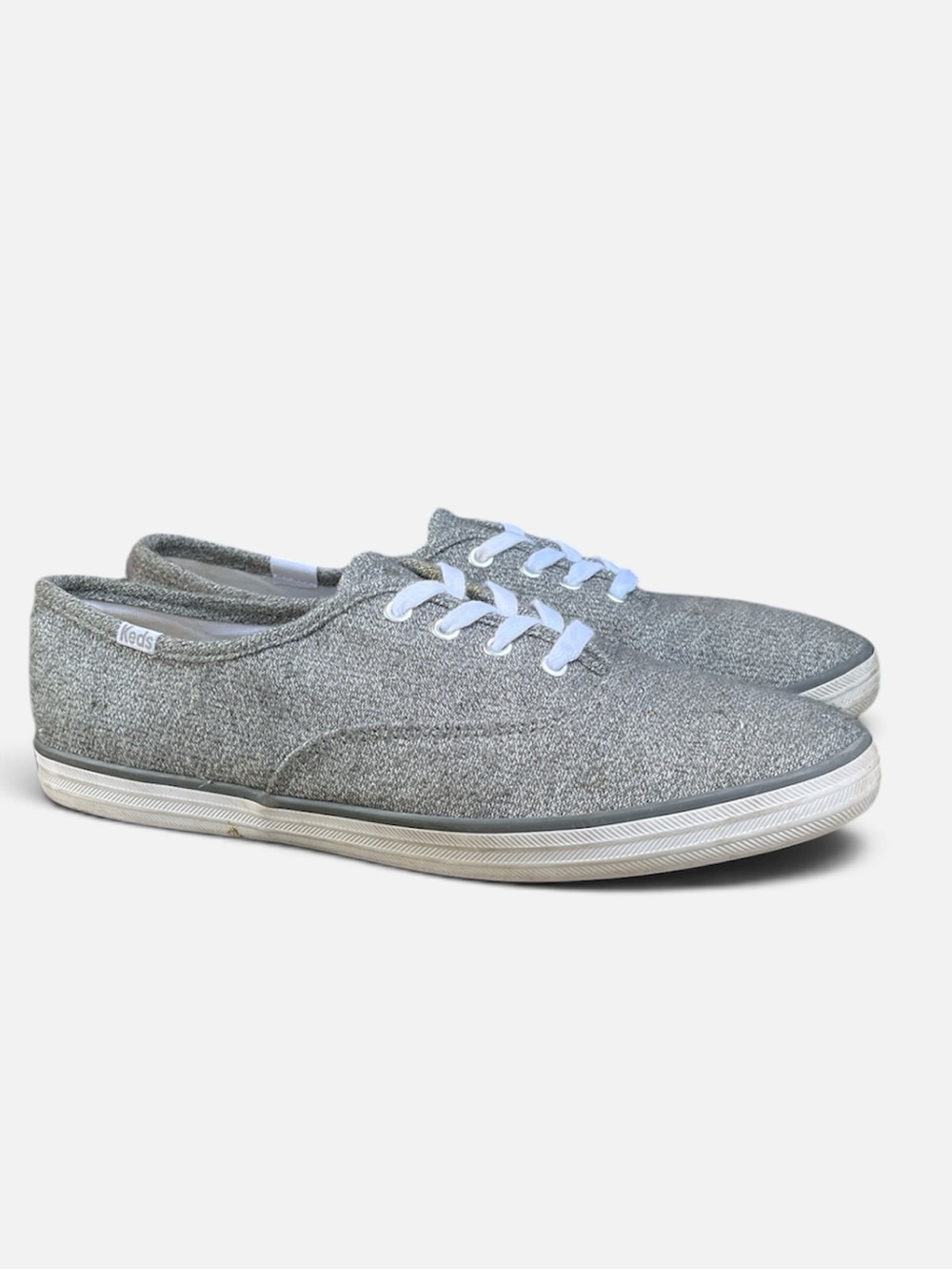 Keds Champion Gray Felt Low Top Cozy Casual Sneakers Size 8